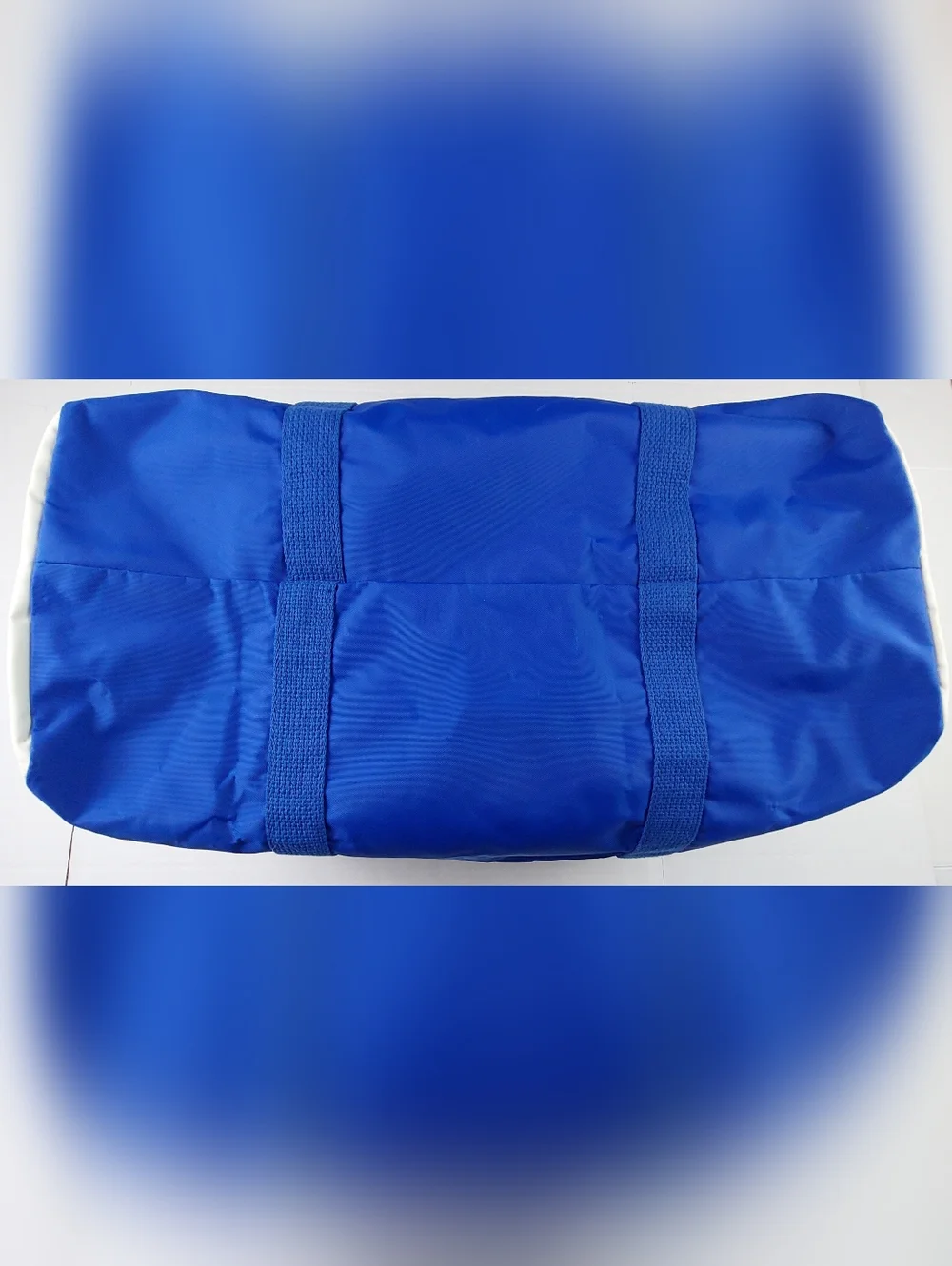 Vintage Just Richard 1990 US Open Evian Duffle Gym Bag Blue Union Made In USA
